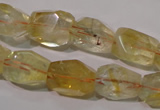 CCR214 15.5 inches 12*14mm faceted nuggets natural citrine beads