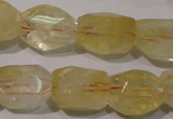 CCR215 15.5 inches 15*20mm faceted nuggets natural citrine beads