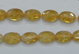 CCR22 15.5 inches 8*12mm faceted oval natural citrine gemstone beads