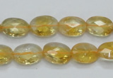 CCR23 15.5 inches 10*14mm faceted oval natural citrine gemstone beads