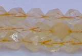 CCR312 15.5 inches 8mm faceted nuggets citrine gemstone beads