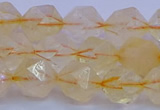 CCR313 15.5 inches 10mm faceted nuggets citrine gemstone beads