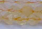 CCR314 15.5 inches 12mm faceted nuggets citrine gemstone beads