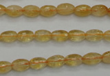 CCR32 15.5 inches 6*8mm faceted rice natural citrine gemstone beads