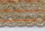 CCR325 15.5 inches 6mm faceted round citrine gemstone beads