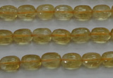 CCR33 15.5 inches 8*10mm faceted rice natural citrine gemstone beads