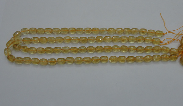 CCR33 15.5 inches 8*10mm faceted rice natural citrine gemstone beads