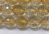 CCR338 15.5 inches 6mmm faceted round citrine gemstone beads