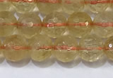 CCR340 15.5 inches 6mmm faceted round citrine beads wholesale