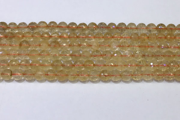 CCR340 15.5 inches 6mmm faceted round citrine beads wholesale