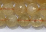 CCR341 15.5 inches 8mmm faceted round citrine beads wholesale