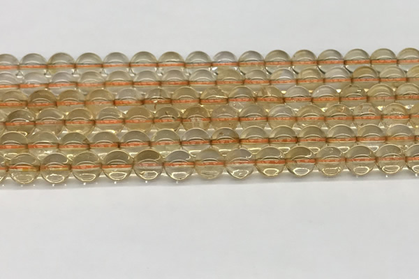 CCR346 15.5 inches 8mm round natural citrine beads wholesale