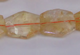 CCR352 15*20mm - 20*25mm faceted freeform natural citrine beads