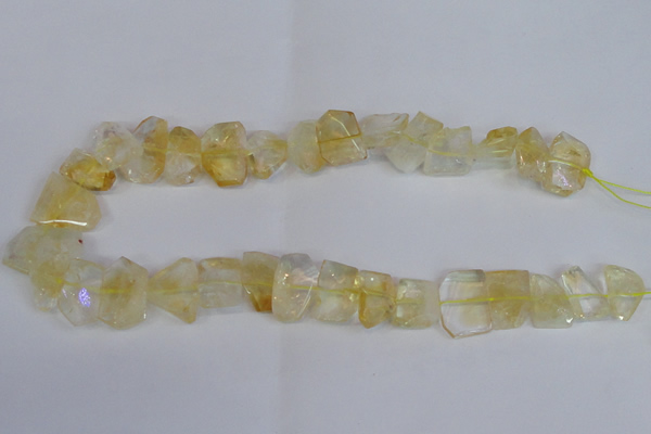 CCR355 15.5 inches 13*18mm - 15*20mm freeform natural citrine beads