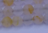 CCR372 15.5 inches 8mm round matte citrine beads wholesale