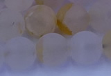 CCR374 15.5 inches 12mm round matte citrine beads wholesale