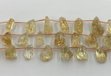 CCR380 15.5 inches 10*13mm - 15*25mm nuggets citrine beads