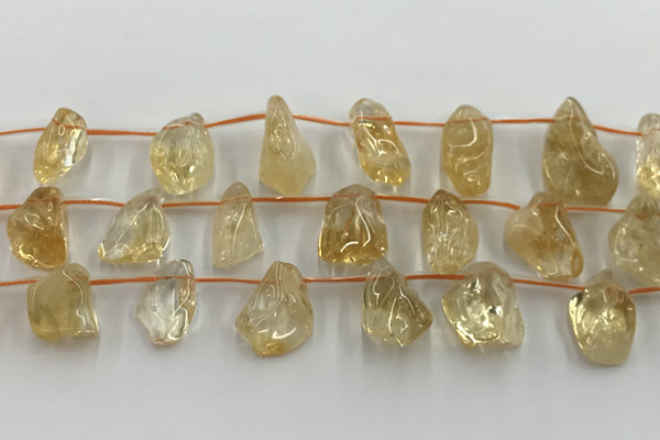 CCR380 15.5 inches 10*13mm - 15*25mm nuggets citrine beads