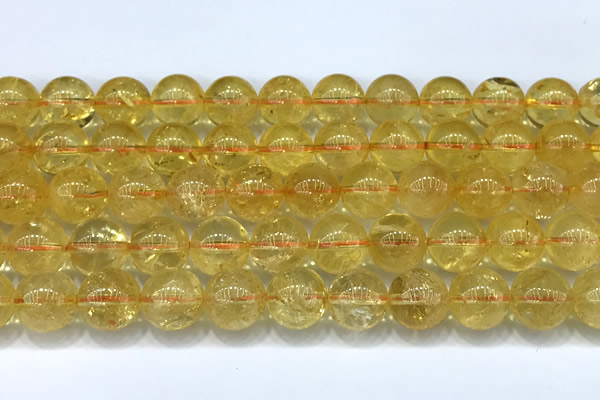 CCR383 15 inches 10mm round citrine beads wholesale