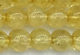 CCR400 15 inches 8mm round citrine beads, 2mm hole