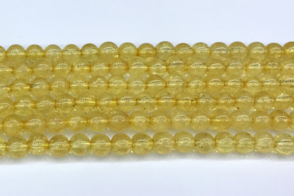 CCR400 15 inches 8mm round citrine beads, 2mm hole