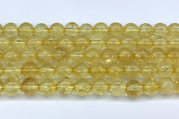 CCR401 15 inches 10mm round citrine beads, 2mm hole