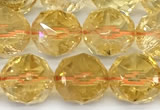 CCR418 15 inches 12mm faceted nuggets citrine beads