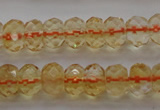 CCR51 15.5 inches 4*6mm faceted rondelle natural citrine beads