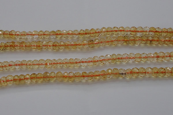 CCR51 15.5 inches 4*6mm faceted rondelle natural citrine beads