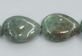 CCS101 15.5 inches 18*25mm flat teardrop African chrysocolla beads