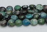 CCS14 15.5 inches 8mm flat round natural chrysocolla gemstone beads