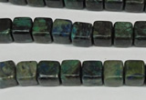 CCS154 15.5 inches 8*8mm cube dyed chrysocolla gemstone beads