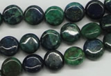 CCS160 15.5 inches 10mm flat round dyed chrysocolla gemstone beads