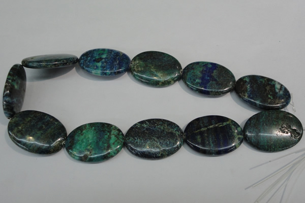 CCS169 15.5 inches 25*35mm oval dyed chrysocolla gemstone beads