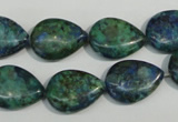 CCS173 15.5 inches 13*18mm flat teardrop dyed chrysocolla gemstone beads