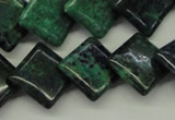 CCS178 15.5 inches 16*16mm diamond dyed chrysocolla gemstone beads