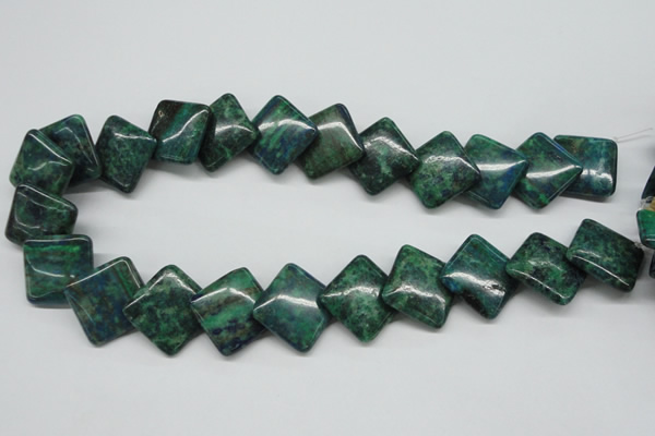 CCS180 15.5 inches 20*20mm diamond dyed chrysocolla gemstone beads