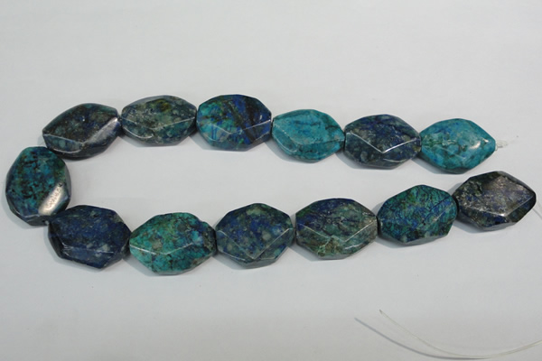 CCS182 15.5 inches 22*30mm freeform dyed chrysocolla gemstone beads