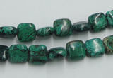 CCS220 15.5 inches 8*8mm square natural Chinese chrysocolla beads