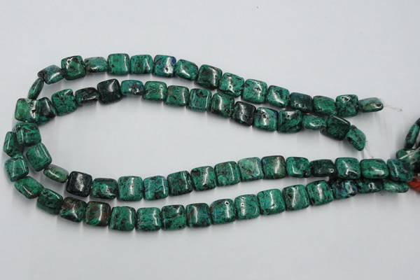 CCS222 15.5 inches 12*12mm square natural Chinese chrysocolla beads