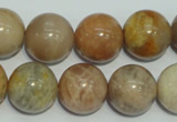 CCS308 15.5 inches 18mm round natural sunstone beads wholesale