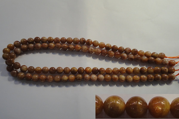 CCS351 15.5 inches 6mm round AB grade natural golden sunstone beads