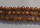 CCS361 15.5 inches 6mm round A grade natural golden sunstone beads