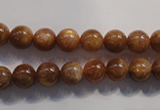 CCS372 15.5 inches 8mm round AA grade natural golden sunstone beads