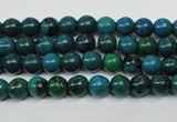 CCS400 15.5 inches 4mm round dyed chrysocolla gemstone beads