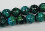 CCS404 15.5 inches 12mm round dyed chrysocolla gemstone beads