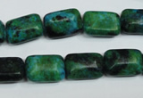 CCS472 15.5 inches 10*14mm rectangle dyed chrysocolla gemstone beads