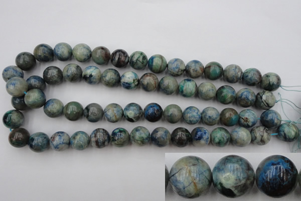 CCS505 15.5 inches 14mm round natural chrysocolla gemstone beads