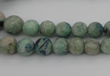 CCS518 15.5 inches 4mm - 12mm round matte natural chrysocolla beads