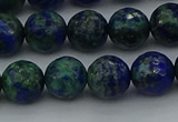 CCS534 15.5 inches 12mm faceted round dyed chrysocolla beads